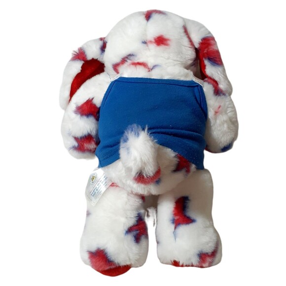 Build A Bear Stars Plush Puppy Stuffed Red White Blue Patriotic With Top15" - Picture 4 of 6